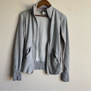 Women’s Nike Dri-FIT Light Gray Jacket Full-Zip